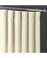 Half Price Drapes Gravity Ivory Italian Faux Linen Room Darkening Curtain