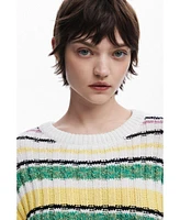 Desigual Women's Colorful striped sweater
