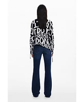 Desigual Women's Letter blouse with bows