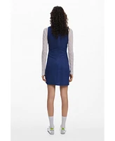 Desigual Women's Denim-effect mini dress