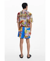 Desigual Men's Postcard swimsuit