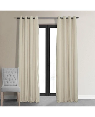 Half Price Drapes Neutral Ground Grommet Signature Velvet Blackout Curtain