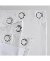 Half Price Drapes White Grommet Performance Linen Hotel Blackout Curtain