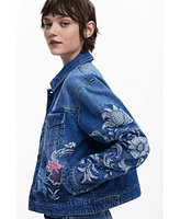 Desigual Women's Embroidered denim jacket