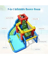 Inflatable Bounce House with Water Slide & Splash Pool Fun Outdoor Playset