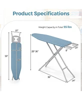 Full Size Ironing Board with Iron Rest and 7-Level Height