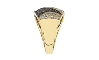 Suzy Levian Sterling Silver Cubic Zirconia Pave Wide Band Ring