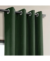 Half Price Drapes Key Green Grommet Textured Faux Linen Room Darkening Curtain