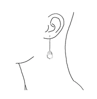 Bling Jewelry Partners Couples Grey Handcuffs Lever Back Dangle Earrings BlackSilver Tone Steel