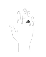 Bling Jewelry Retro Grooved Mens Silver Ring with Black Onyx Square Signet Sterling Band