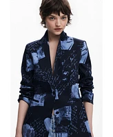 Desigual Women's Collage print blazer