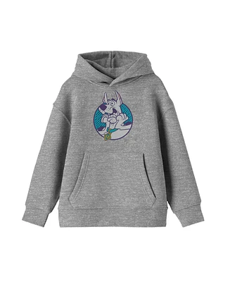 Youth Boys Scooby Doo Character Scared Heather Grey Hooded