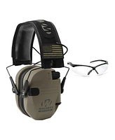 Walker s Razor Slim Electronic Muff (Fde Patriot Version) with Glasses (Clear)