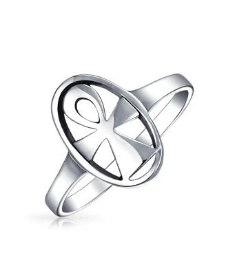 Bling Jewelry Eternal Key Of Life Ankh Cross Silver Ring Sterling Signet