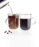 Villeroy & Boch Artesano Hot Cold Clear Insulated Coffee Mugs, Set of 2