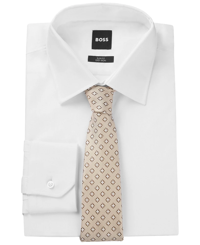Boss by Hugo Boss Men's Patterned Jacquard Silk Tie