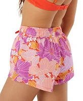 Roxy Juniors' Bell Bottom Blooms No Bad Waves Board Shorts