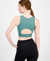 Id Ideology Women's High-Neck Cutout-Back Sports Bra, Exclusively at Macy's