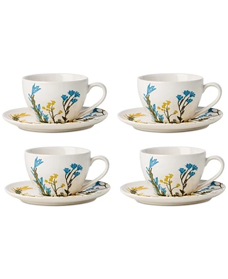 Lenox Wildflowers Tea Cup & Saucer, Set of 4