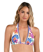 La Blanca Women's Paradiso Deep-v Halter Bikini Top