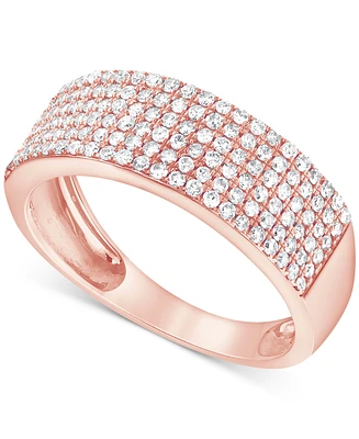 Diamond Pave Multirow Band (1/2 ct. t.w.) in 14k Rose Gold