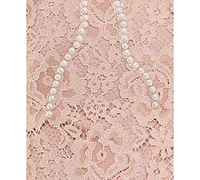 Seni & Cade Juniors' Embellished Lace Bubble-Hem Dress