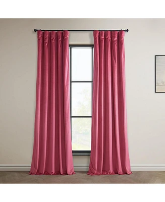Half Price Drapes Dark Pink Heritage Plush Velvet Room Darkening Curtain