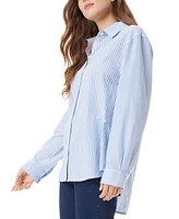 Sam Edelman Women's Bridget Cotton Asymmetrical Shirt