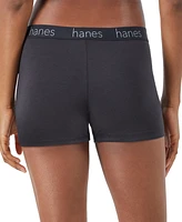 Hanes Women's 3-Pk. Originals Ultimate Cotton Stretch Boxer Brief Underwear 45UOBB