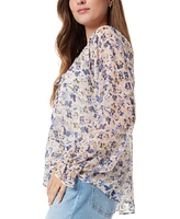 Sam Edelman Women's Kelsie Printed Popover Blouse