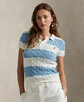 Polo Ralph Lauren Women's Slim-Fit Cable-Knit Shirt
