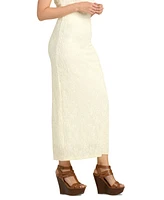 Bcx Juniors' Floral Jacquard Knit Bodycon Maxi Skirt