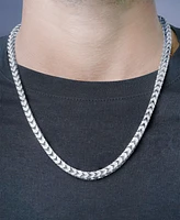 Macy's Men's Cubic Zirconia Franco Link 24" Chain Necklace in Sterling Silver