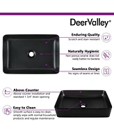 DeerValley 20" x 13'' Rectangular Vitreous China Vessel Bathroom Sink