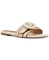 Steve Madden Women's Merla Raffia Buckle Slide Sandals