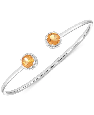 Amethyst Open Bangle Bracelet (2-3/8 ct. t.w.) Sterling Silver