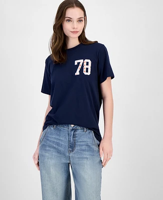 Grayson Threads, The Label Juniors' 78 Gingham Graphic T-Shirt