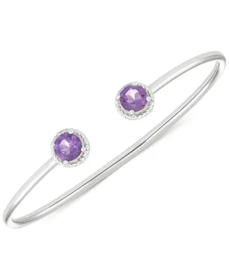 Amethyst Open Bangle Bracelet (2-3/8 ct. t.w.) Sterling Silver