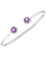 Amethyst Open Bangle Bracelet (2-3/8 ct. t.w.) Sterling Silver