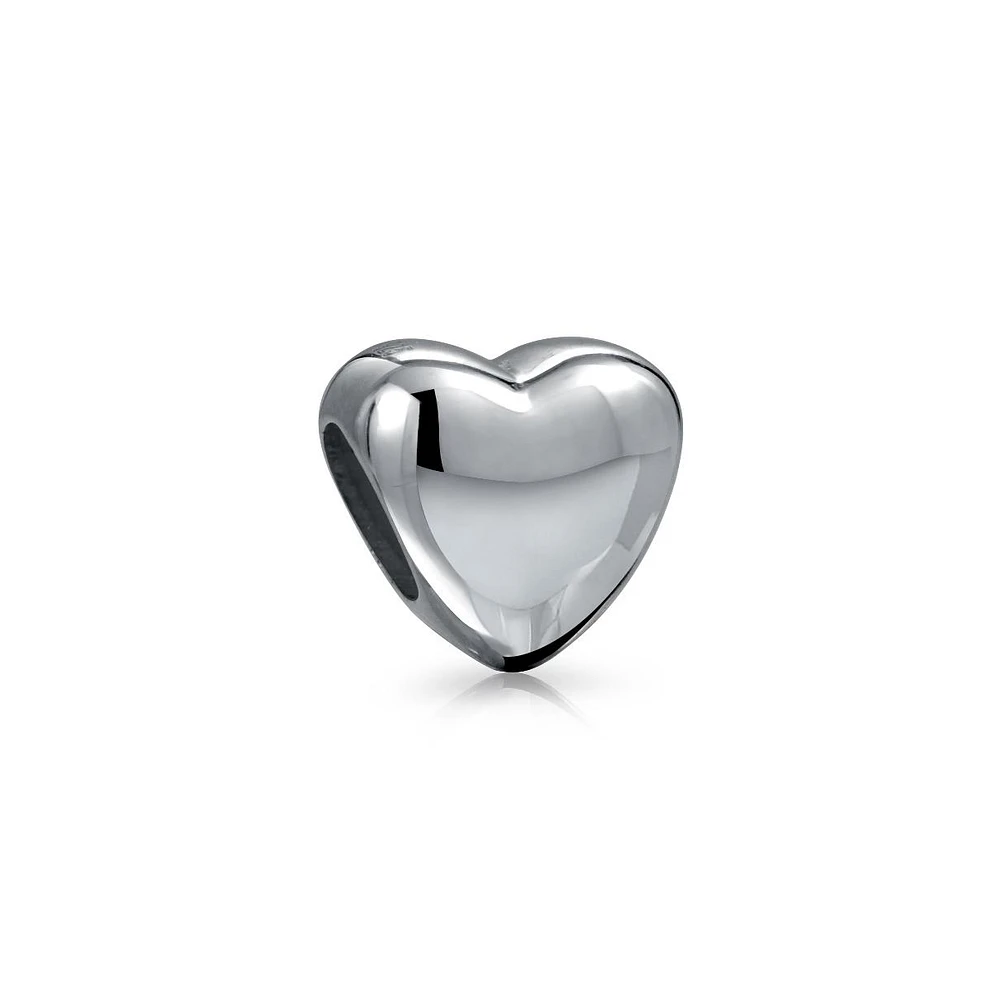 Bling Jewelry Initial Alphabet Bead Charm A-z Heart Sterling Silver European Bracelet