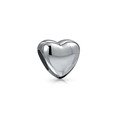 Bling Jewelry Initial Alphabet Bead Charm A-z Heart Sterling Silver European Bracelet