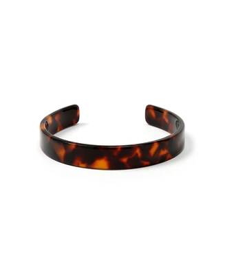 Bling Jewelry Fashion Statement Brown Golden Acrylic Leopard Tortoise Shell Cuff Bracelet