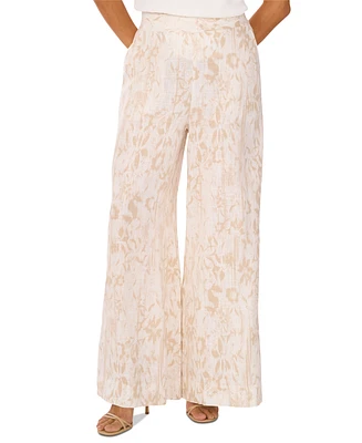 Vince Camuto Women's Printed Mid-Rise Wide-Leg Pants