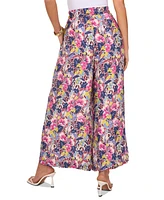 Vince Camuto Women's Floral-Print Mid-Rise Wide-Leg Pants