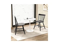 Farmhouse Kitchen Chair Set of 2 with Rubber Wood Frame