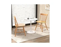 Farmhouse Kitchen Chair Set of 2 with Rubber Wood Frame