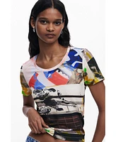 Desigual Women's Collage print T-shirt