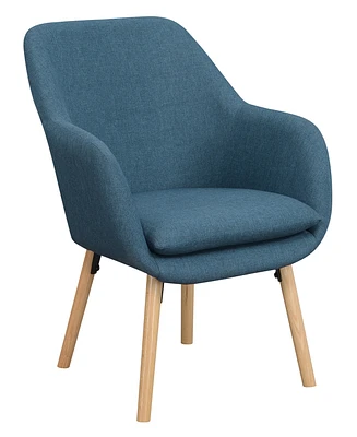 Convenience Concepts 25.25" Faux Linen Charlotte Wingback Accent Armchair