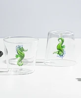 Ichendorf Marine Garden Seahorse Tumblers, 11.8 oz, Set of 2