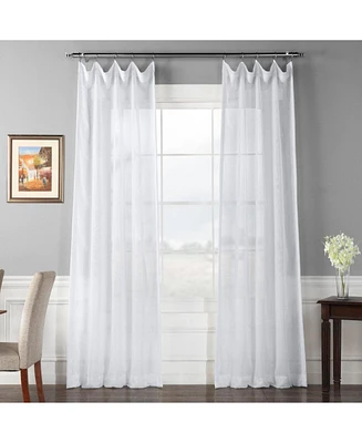 Half Price Drapes Double Layered White Sheer Curtain